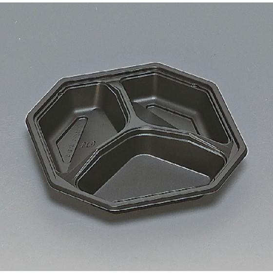 Rakuten - 【50枚】TRオードブル4H-3 黒 本体 福助工業 使い捨て 弁当 おかず 中華 惣菜容器　（本体のみ）50枚入