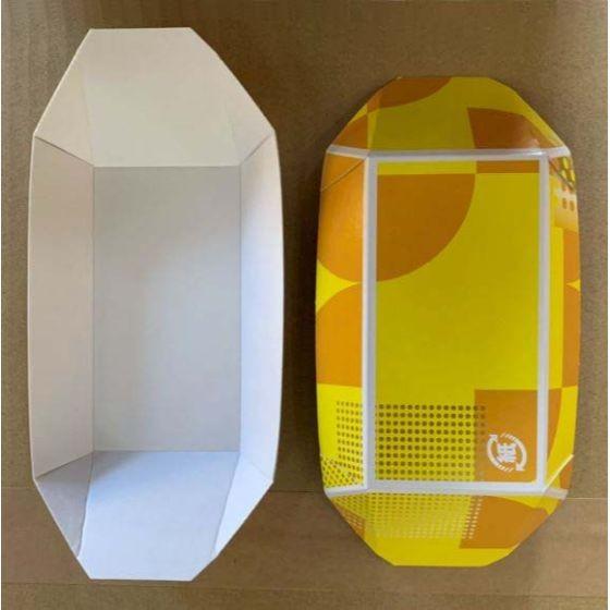 【100枚】舟型トレー 8寸サイズ 220×100×H30 イベント 使い捨て 惣菜 弁当 紙トレー 紙皿 舟皿 容器　（本体のみ）100枚入