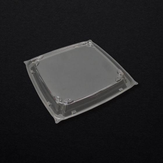 T-APシャルル20-20内嵌合蓋 エコ◇環境に優しいエコAPET素材使用。◇回収された透明容器やPETボトルをリサイクルした原料を使用。◇CO2の排出を抑えた環境負荷の少ない商品です。※APシャルル20-20（33）本体 エコ の蓋です。●蓋：レンジ不可●材質：エコAPET●耐熱温度：60℃●サイズ：184×184×23mm　※蓋高さ 15mm●入数：50枚