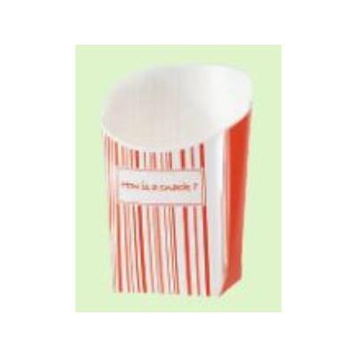 【20個】Poteco ストライプ（M） シモジマ お惣菜 カップ から揚げ ポテト紙容器 紙カップ ケース　20個入