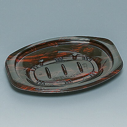 樂天商城 - 【50枚】FKプレート 21-15H 木目リーフ 福助工業 使い捨て 業務用 弁当容器 ランチプレート 洋食 パスタ 惣菜容器 （本体のみ） 50枚入