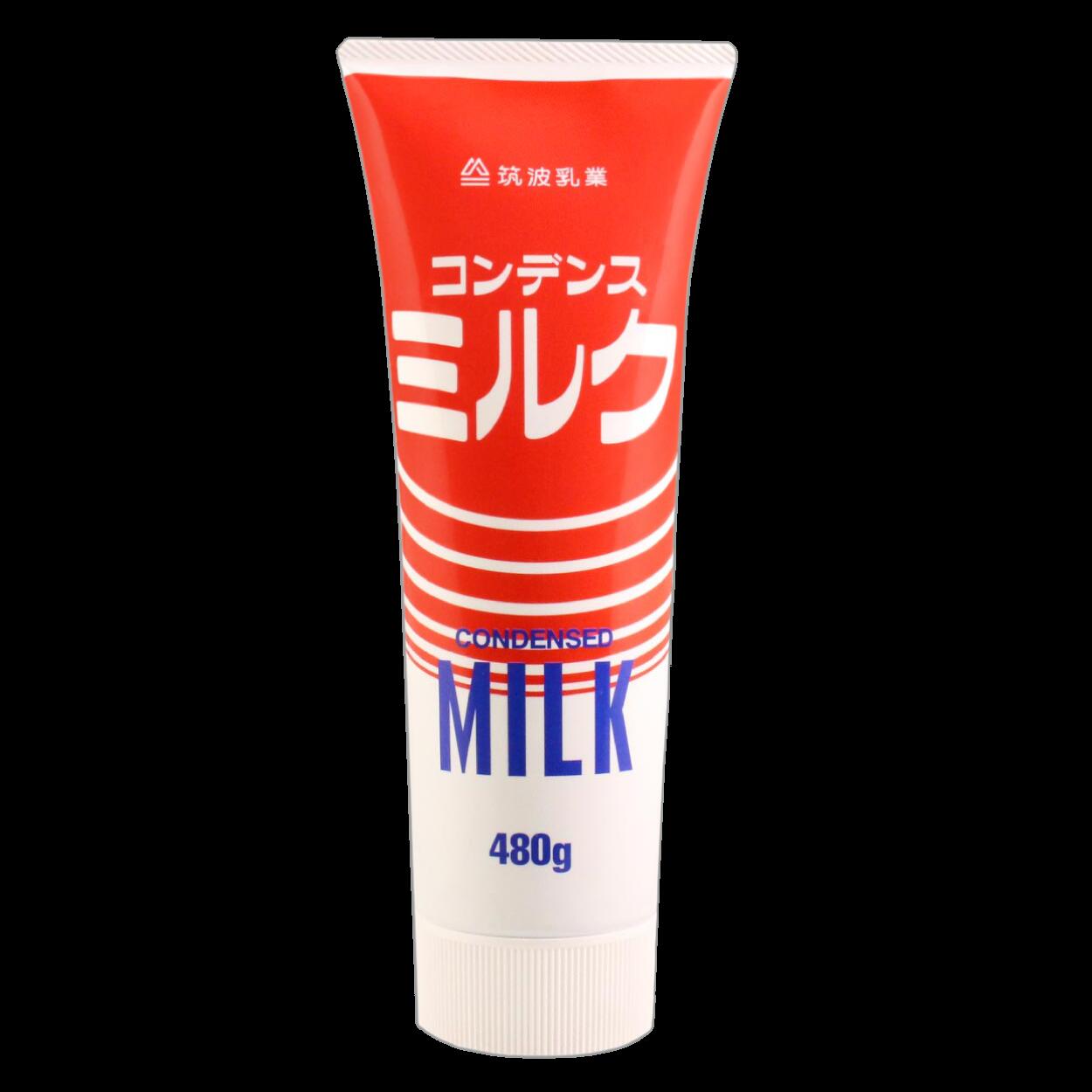 生乳にしょ糖を加えて濃縮しラミネートチューブに詰めた製品です。 ハンディータイプで手軽にお使いいただけます。 ※ツクバ コンデンスミルク480gは加糖練乳をチューブ容器に詰めたものであり、コンデンスミルクと加糖練乳は同じものです。 用途：製パン、製菓、氷菓、飲料、アイスクリーム等