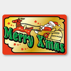 【300枚】C-290 Merry X'mas メリークリスマス カミイソ産商 ラベル シール イベント ギフト 日本の行事ラベル 300枚入
