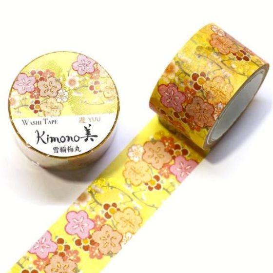 【1巻】雪輪梅丸 GR-2020 （幅25mm×5m巻） マスキングテープ 和紙 カミイソ Kimono美 遊 YUU レトロモダンタイプ （代引き不可）　1巻入 package-marche-10009585 パッケージ・マルシェ パッケージ画像