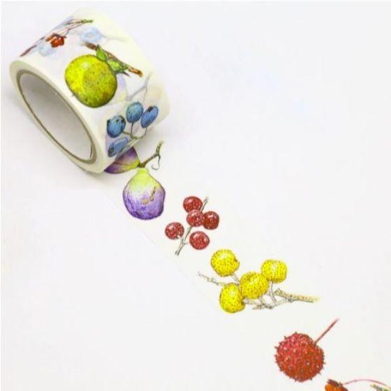 【1巻】秋の実 GR-0034 (幅25mm×5m巻) マスキングテープ カミイソ 和紙 花柄 可愛...