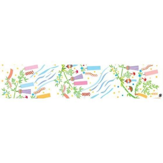 乐天商城 - 【100枚】No.6008 七夕 （380×80mm） 帯紙 カミイソ産商 弁当 菓子箱 紙 ラッピング 雲竜和紙　100枚入