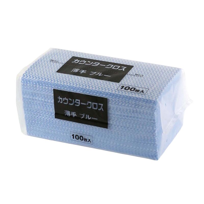 【100枚入】ヒメプラ カウンタークロス レギュラー薄手 CW-100B ブルー