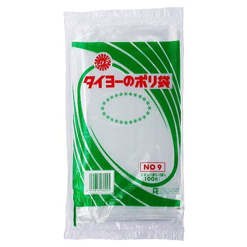 【メール便対応(3袋まで)】タイヨーのポリ袋 0.03mm No.9 (100枚入)