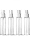 pack all スプレーボトル 100ml アルコール対応 化粧品 化粧水小分けボトル 詰替ボトル 液体に適用 透明4個セット 新作(3)