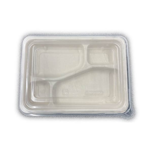 SBT-4区切りパルプモールド洋風弁当（PPフタセット）300枚