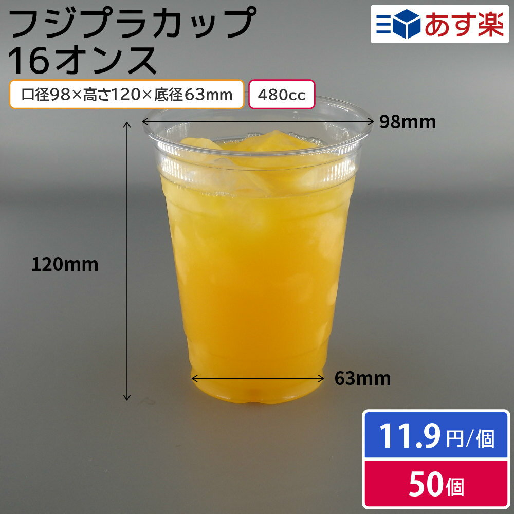 【期間限定おまけ付き】プラカップ フジプラカップ 480ml 480cc 16オンス 50個 使い捨てコップ 使い捨てカップ ピクニック 花見 キャンプ