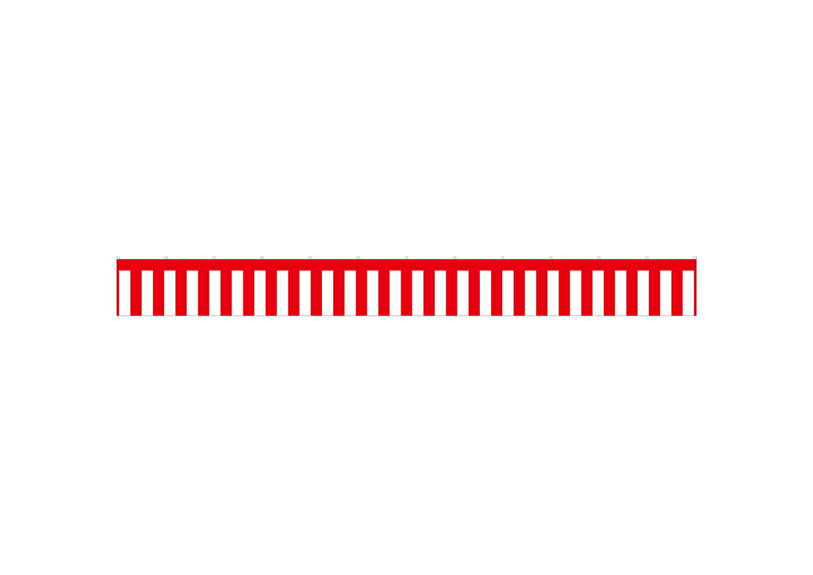 包装資材のお店 パッくんの【紅白幕】70cm 紅白幕 4間 700×7200mm（1枚）23939［正月 セール イベント スーパー 屋台 祭り 縁日］のぼり屋工房 倉庫市 半端市 はんぱ市 ハンパ市 目隠し｜アングル2