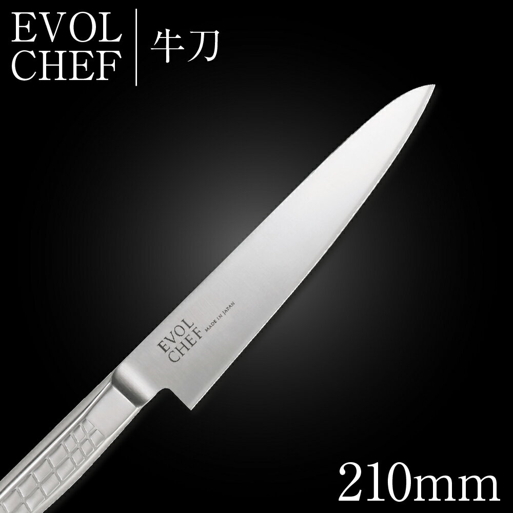 包丁 ナイフ 牛刀包丁 21cm EVOLCHEF エボルシェフ 牛刀 210mm キッチン オールステンレス 一人暮らし ..