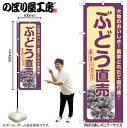 【メール便は3枚まで】のぼり のぼり旗 SNB-7183 ぶどう直売 W60×H180cm 1枚果物 フルーツ 三方三巻 販促 商売繁盛【受注生産品】