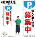 【メール便は3枚まで】のぼり のぼり旗 個人法人会員募集中 白 53649 W60×H180cm 1枚 三方三巻 ポンジ 商売繁盛【受注生産品】