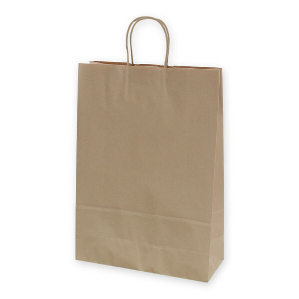 【手提紙袋/丸紐】25チャームバッグ スタンダード (200枚入) 340×140×480mm 持ち帰り紙袋 取っ手付き紙袋 パン ケーキ シモジマ