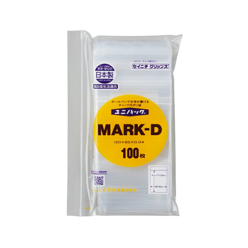 商品説明 サイズ チャック下120mm×袋巾85mm×厚み0.04mm 入数 9,000枚(100枚×90P) 材質 PE単層 40μ メーカー 株式会社生産日本社 *用途例* 日用雑貨品　・日用雑貨品 等 薬品・衛星用品　・医薬品、目薬、...