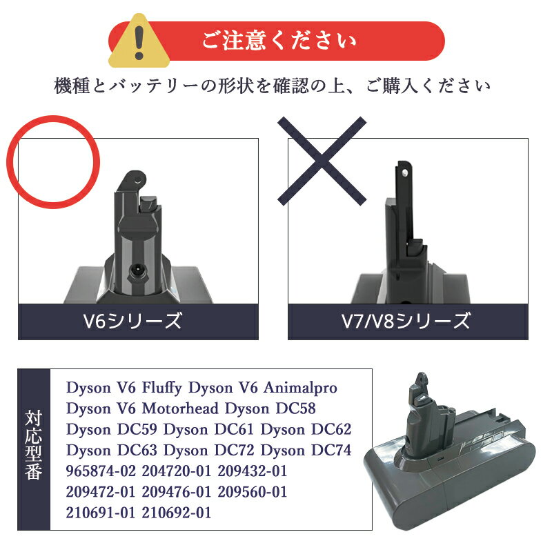 ��¨Ǽ�ۡں���1ǯȾ�ݾڤĤ��ۥ������� v6 �ߴ� �Хåƥ꡼ 4000mAh ������ dyson Dyson slimpro dc61 dc62 �ݽ��� �����ɥ쥹 ������ ������।���� Li-ion �ݽ����ѥХåƥ� �ϥ�ǥ����꡼�ʡ� �����ץ��� �ϥ�ǥ� ���꡼�ʡ� �ڸߴ��ʡ�