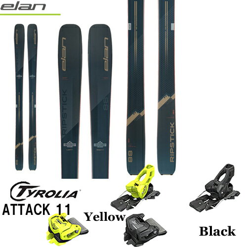 スキー板 エラン ELAN 23-24 RIPSTICK 88 金具付き2点セット( TYROLIA ATTACK 11 GW)