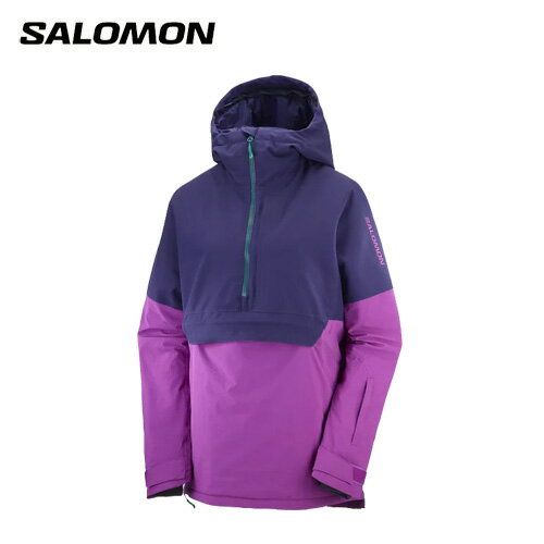 サロモン SALOMON レディース スキージャケット アノラック NO DRAMA ANORAK W (A-AURA/S-GRAPE/PACFIC) LC1823100