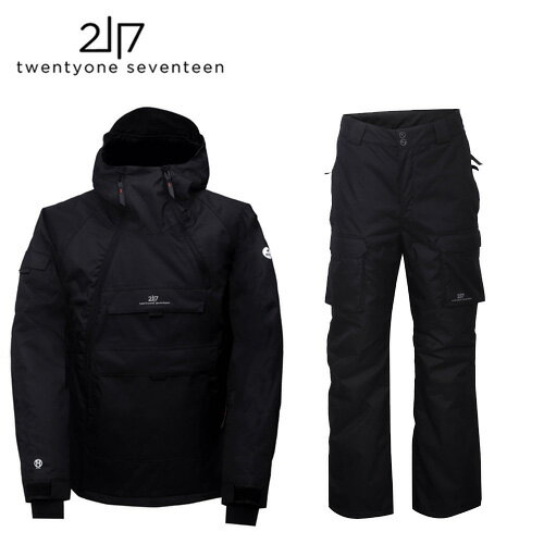 2117 twentyone seventeen スノーウェア ジャケット パンツ TYBBLE JACKET＆TYBBLE PANTS (Black/Black) 7512924[pt_up] 1