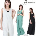 JOHN BULL 正規取扱店 ジョンブルJL252P07 デニムワークオールインワン ツナギ ワイドシルエット サロペット ブラック ホワイト グリーン