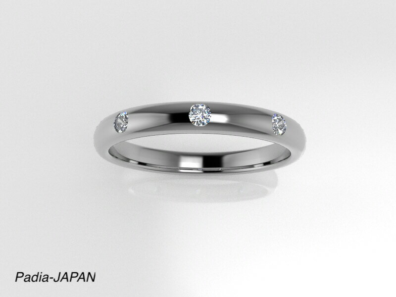 新入荷　リング　指輪　K18 K10 イエローゴールド　ピンクゴールド プラチナ　2.6mm幅 　甲丸　結婚指輪 　シンプル　ピンキーリング　ダイヤ3つ レディース　ストレート　プレゼント　ギフト　　誕生日