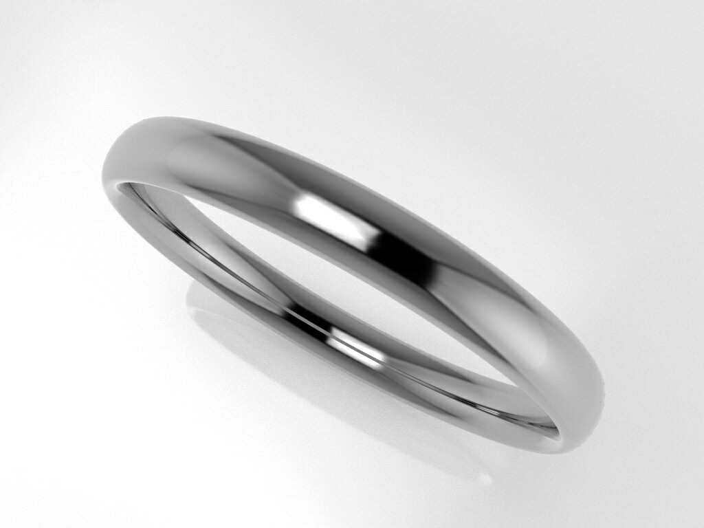 結婚指輪　単品　プラチナ950　シンプル　ダイヤ　2.5mm 　甲丸　ペアリング　レディース　メンズ