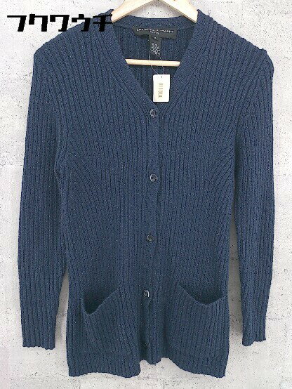 ◇ ADRIENNE VITTADINI アドリアンヌヴィッタディーニ リブ ニット カーディガン サイズS ネイビー レデ..