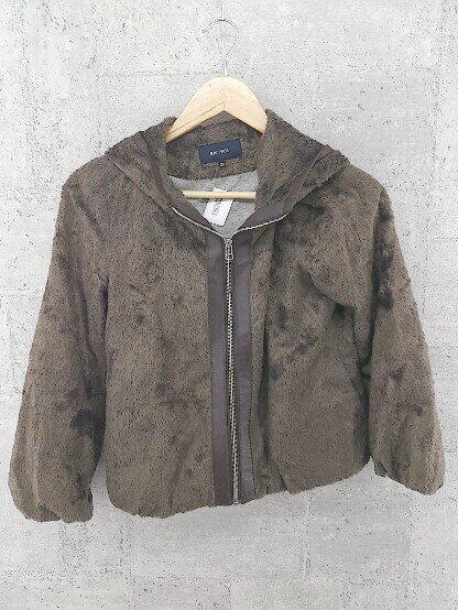 ◇ MACPHEE マカフィー TOMORROWLAND フェイクファー 長袖 ジップアップ ジャケット 38 ブラウン * 【中古】