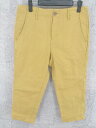 ◇ JOURNAL STANDARD relume ジャーナルスタンダード レリューム リネン混 サブリナ 七分丈 パンツ 38 イエロー * 【中古】