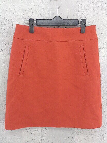 ◇ BALLSEY ボールジー TOMORROWLAND ミニ 台形 スカート 38 オレンジ系 * 【中古】