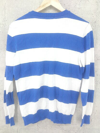 ◇ URBAN RESEARCH アーバンリサーチ ボーダー 長袖 カーディガン 38 ブルー ホワイト # 【中古】