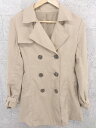 ◇ NICE CLAUP ナイスクラップ ベルト付き 長袖 トレンチ コート M ベージュ系 レディース 【中古】(4)