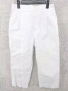 ◇ DRESSTERIOR ドレステリア クロップド パンツ 36 ホワイト * 【中古】