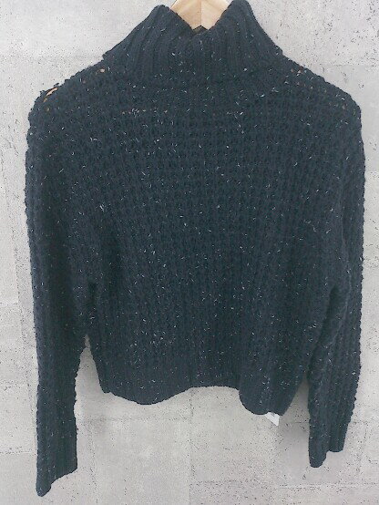 ◇ EMODA エモダ ニット 長袖 タートルネック セーター F ネイビー * 1002799366243 【中古】