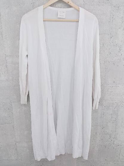 ◇ SENSE OF PLACE センスオブプレイス 長袖 ロング カーディガン F アイボリー * 【中古】