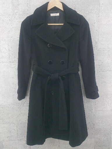 ◇ LAISSE PASSE レッセパッセ 長袖 コート 36 ブラック * 【中古】 ◇ LAISSE PASSE レッセパッセ 長袖 コート 36 ブラック * 【中古】