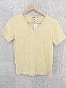 ◇ Eddie Bauer エディーバウアー Vネック Tシャツ カットソー S イエロー # 【中古】