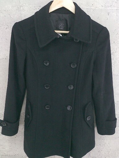 ◇ &by P&D &バイ ピンキー&ダイアン 長袖 ピーコート 38 ブラック * 【中古】 ◇ &by P&D &バイ ピンキー&ダイアン 長袖 ピーコート 38 ブラック * 【中古】