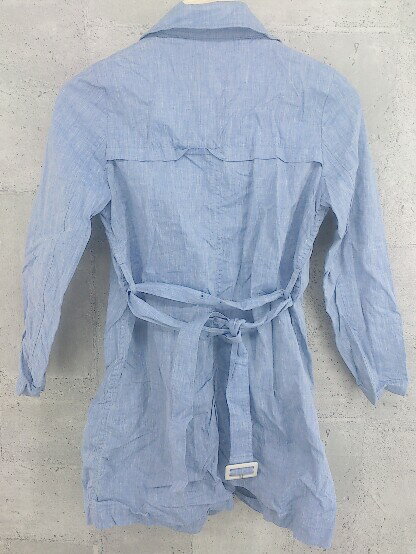 ◇ SHIPS シップス リネン100% 長袖 ジャケット 36 ブルー レディース 【中古】