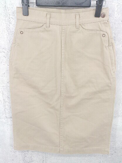 ◇ Ordinary fits オーディナリーフィッツ 膝丈 膝下丈 タイト スカート 00 ベージュ * 【中古】