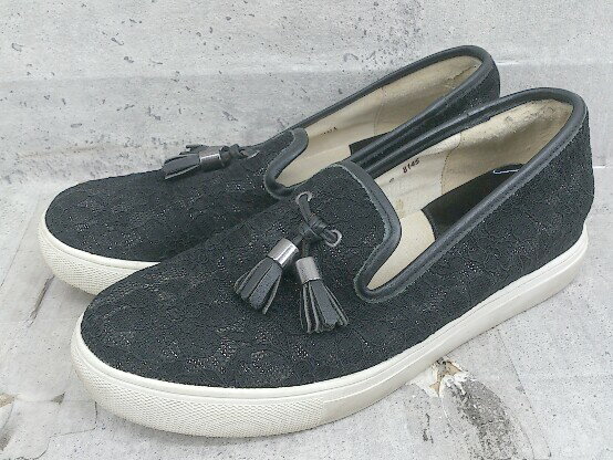 ◇ ANNA SUI アナスイ スリッポン シューズ 4 ブラック * 1002799890137 【中古】