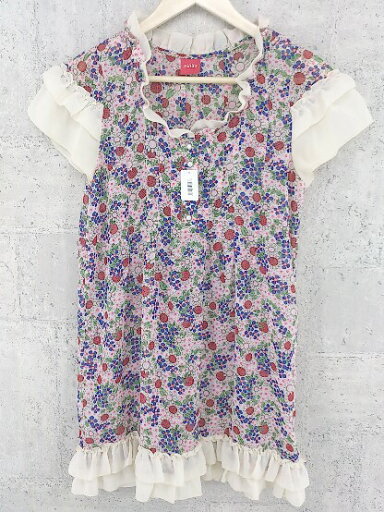 ◇ ninita ニニータ 半袖 チュニック M ホワイト ピンク系 * 1002799992978 【中古】 ◇ ninita ニニータ 半袖 チュニック M ホワイト ピンク系 * 1002799992978 【中古】