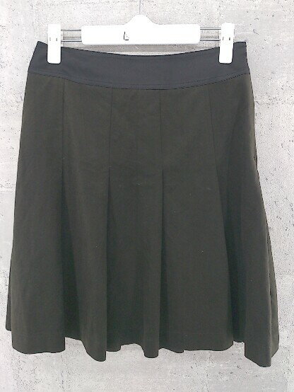 ◇ iCB アイシービー 腰ひも付 膝丈 ギャザー スカート 2 ブラウン * 【中古】