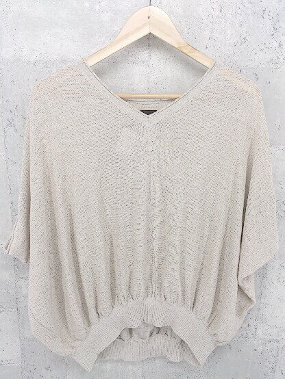 ◇ TORRAZZO DONNA トラッゾドンナ 七分袖 ドルマン カットソー ベージュ * 【中古】