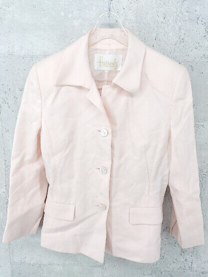 ◇ Harrods ハロッズ 七分袖 ジャケット 1 ピンク レディース 【中古】
