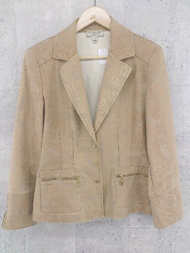 ◇ ST.JOHN セントジョン 総柄 長袖 テーラード ジャケット P ブラウン * 1002800175086 【中古】 ◇ ST.JOHN セントジョン 総柄 長袖 テーラード ジャケット P ブラウン * 1002800175086 【中古】
