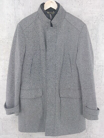 ■ zara man　ザラ ジップアップ 長袖 コート EUR L USA L MEX 42 グレー　ブラック # 1002800204823 【中古】