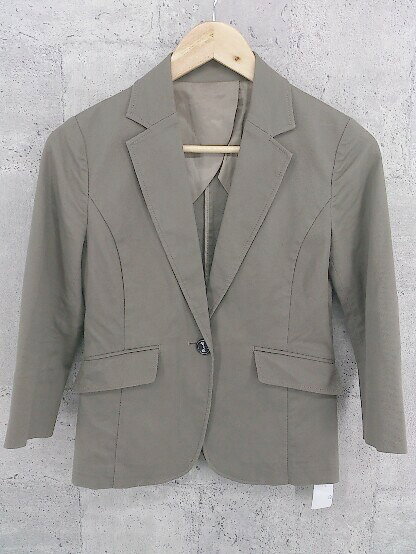 ◇ green label relaxing グリーンレーベル UNITED ARROWS シングル 1B 長袖 テーラードジャケット 36 ベージュ系 * 【中古】